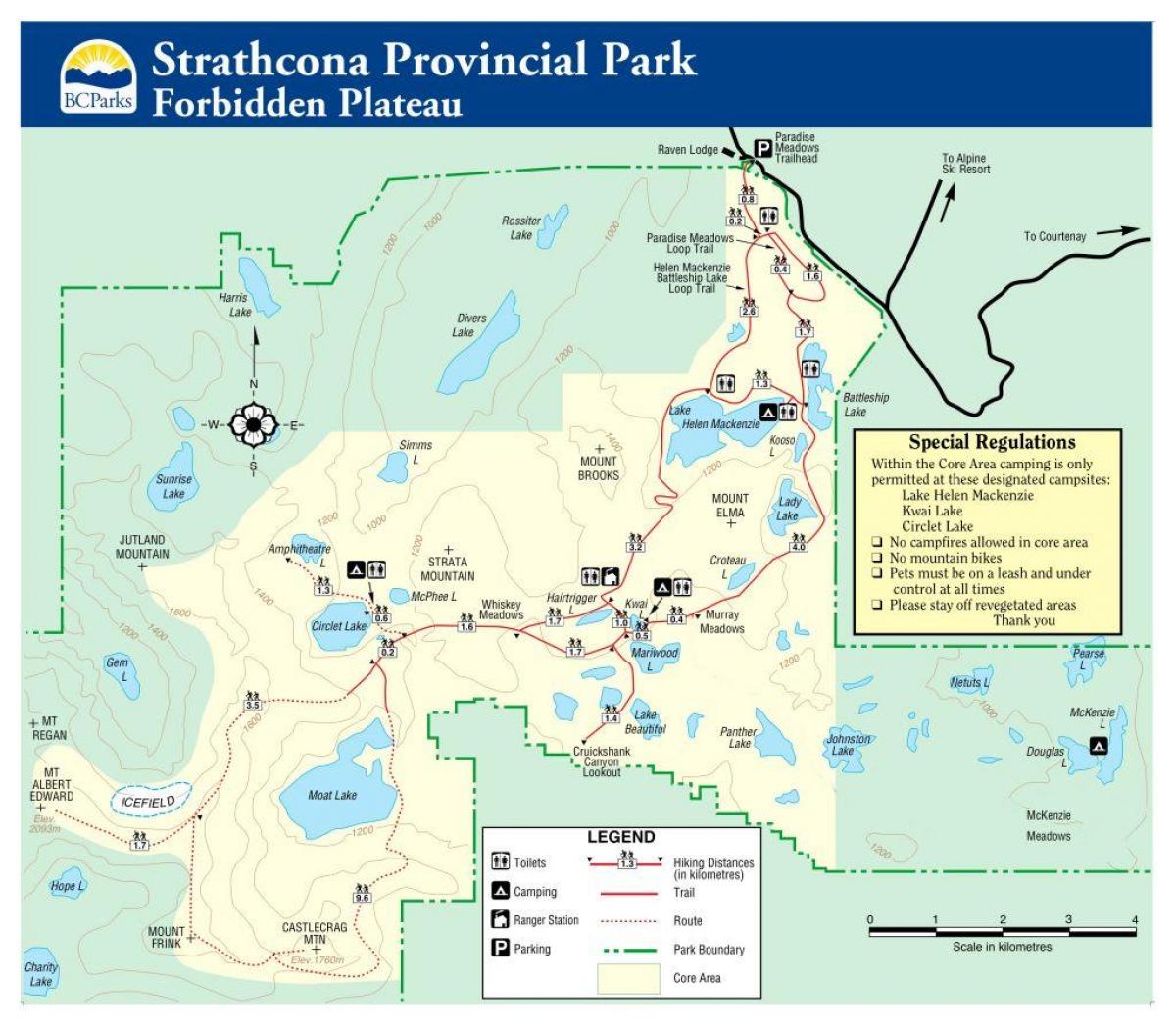 Mapu vancouver island provinčných parky