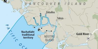 Mapu vancouver island prvé národy