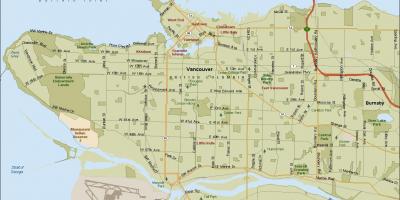 Vancouver polohy na mape