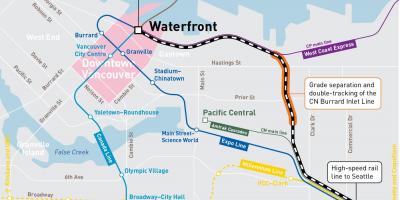 Mapa waterfront station vancouver
