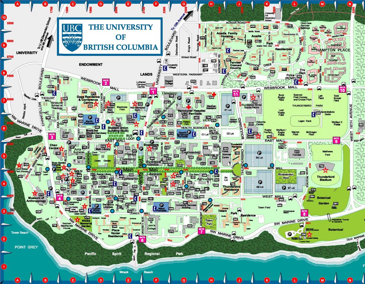 Mapa british columbia university