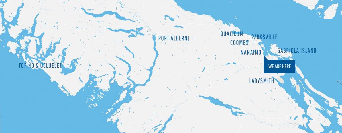 Mapa coombs vancouver island 