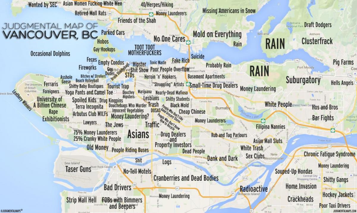 odsudzujúci mapu vancouver bc