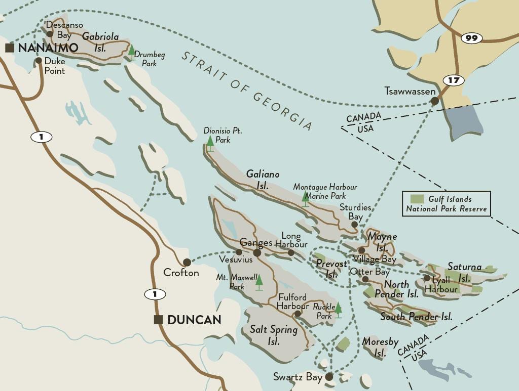 mapu vancouver island a gulf islands
