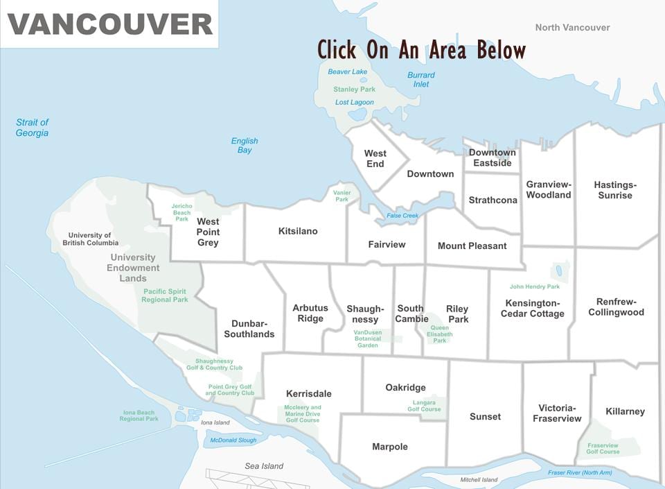 vancouver nehnuteľností mapu