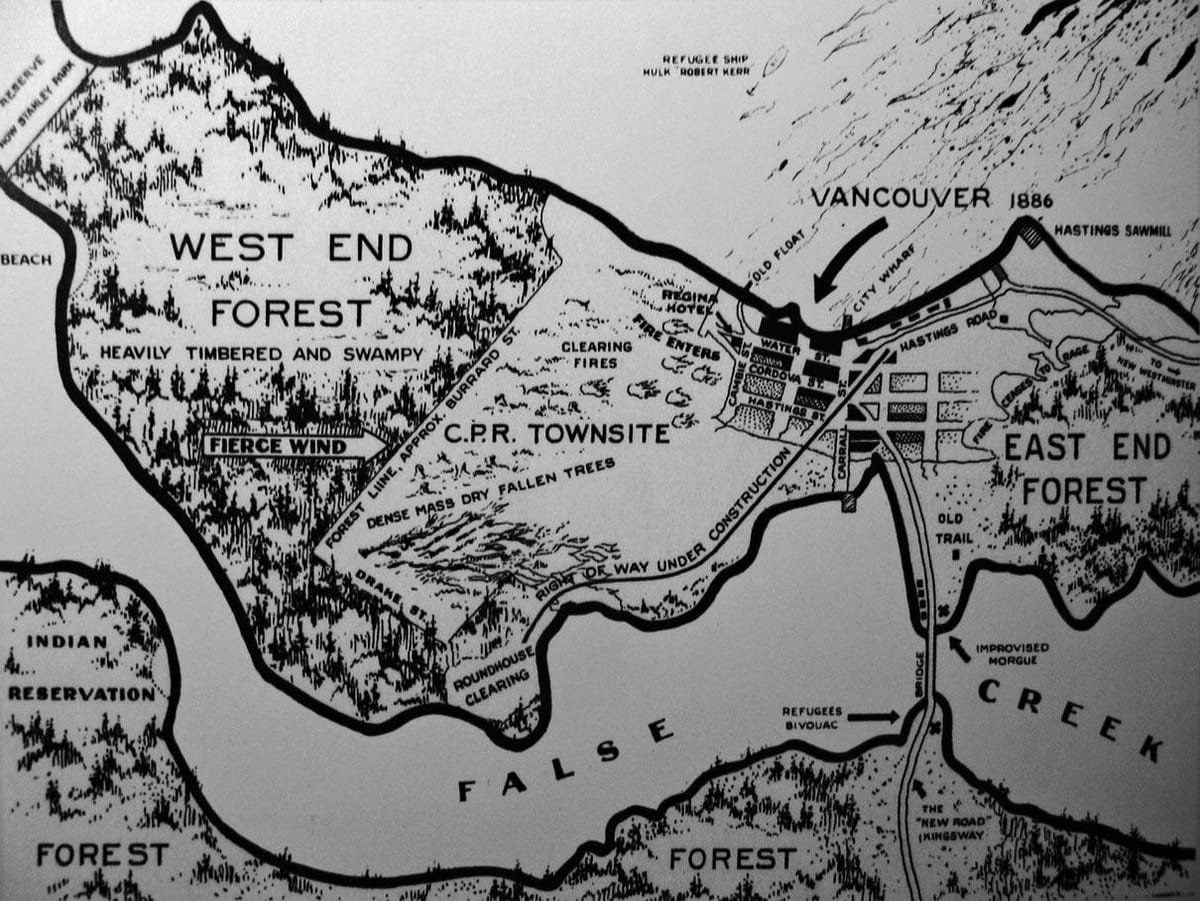 Mapa staré vancouver
