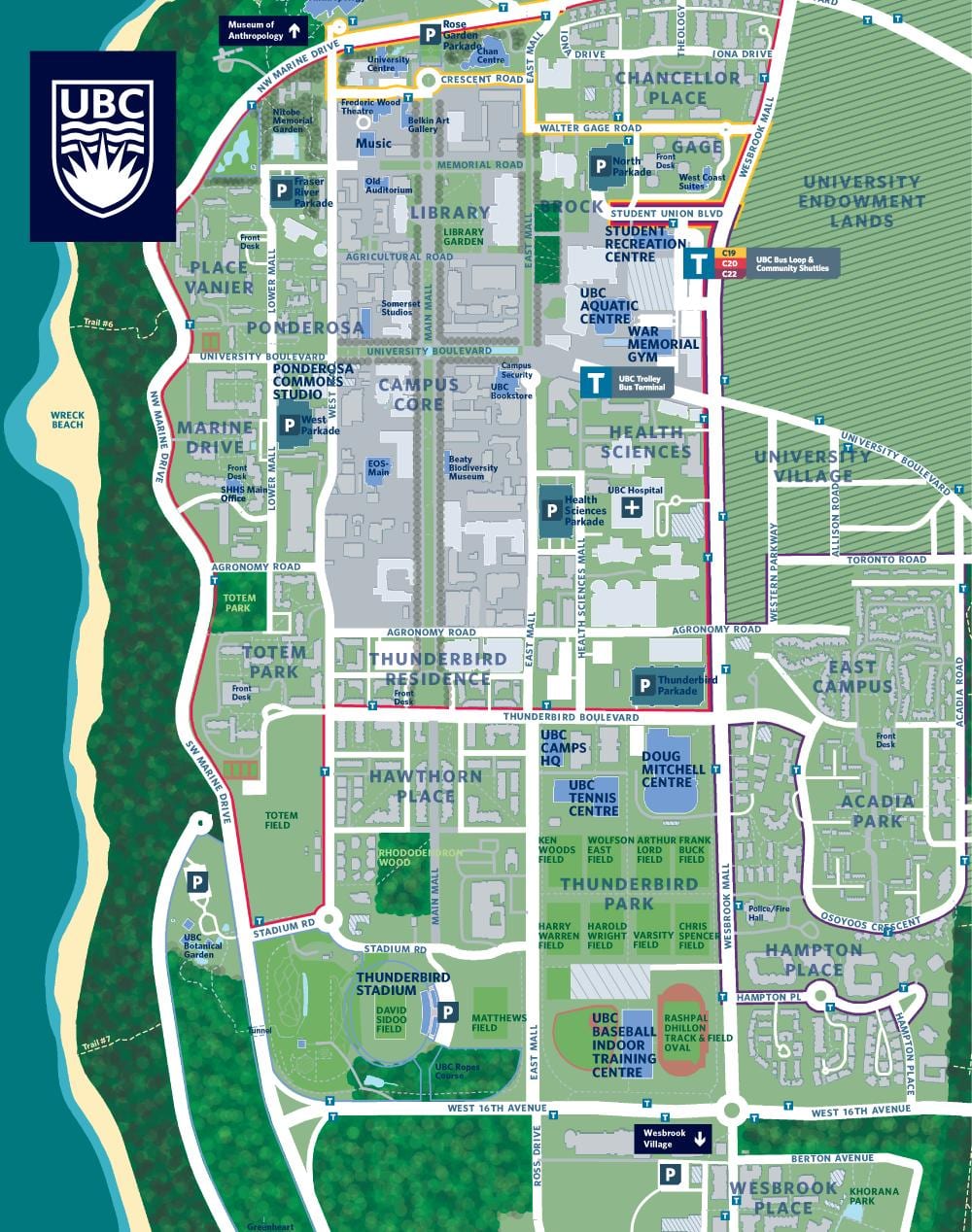 ubc vancouver mapu areálu