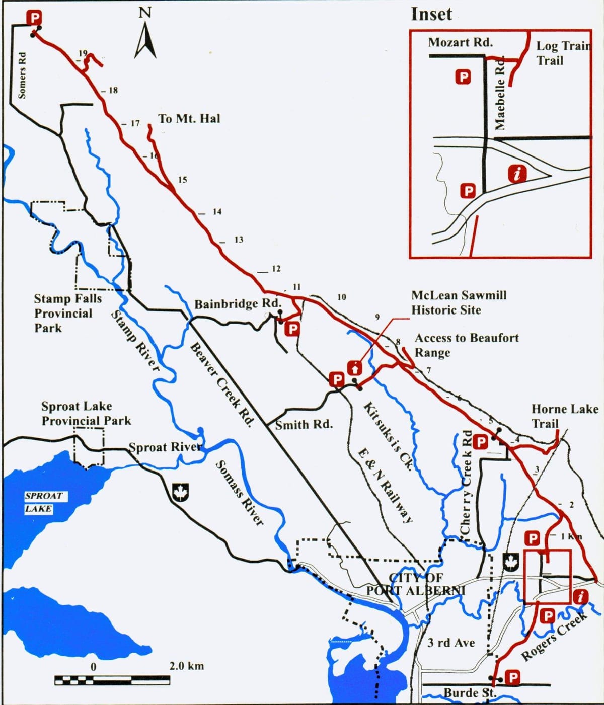 Mapu vancouver island železničnej