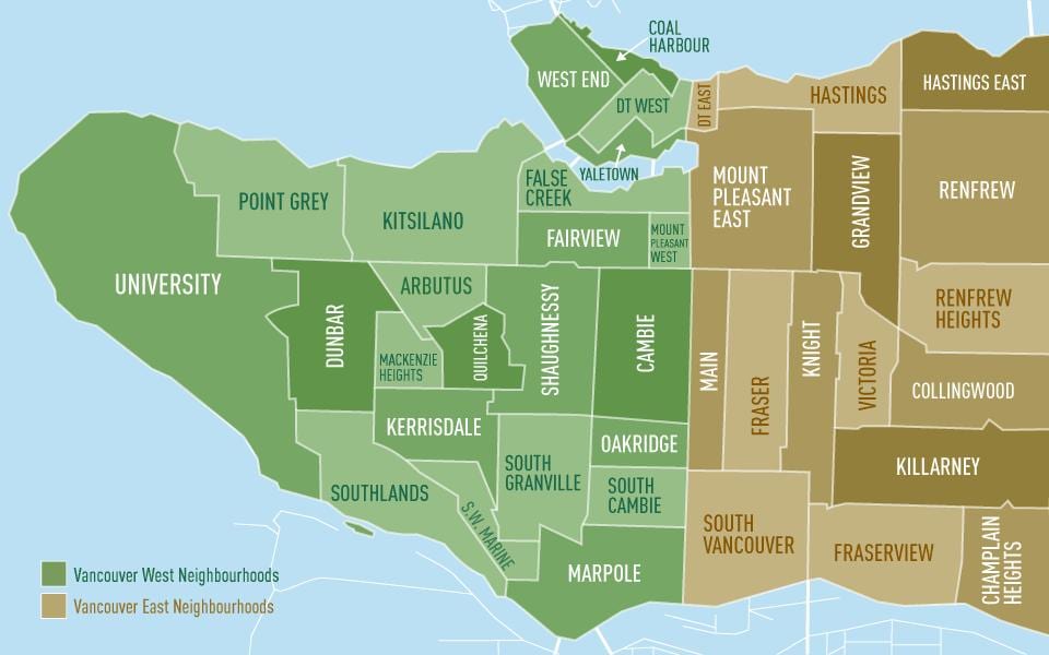Mapu vancouver okolí