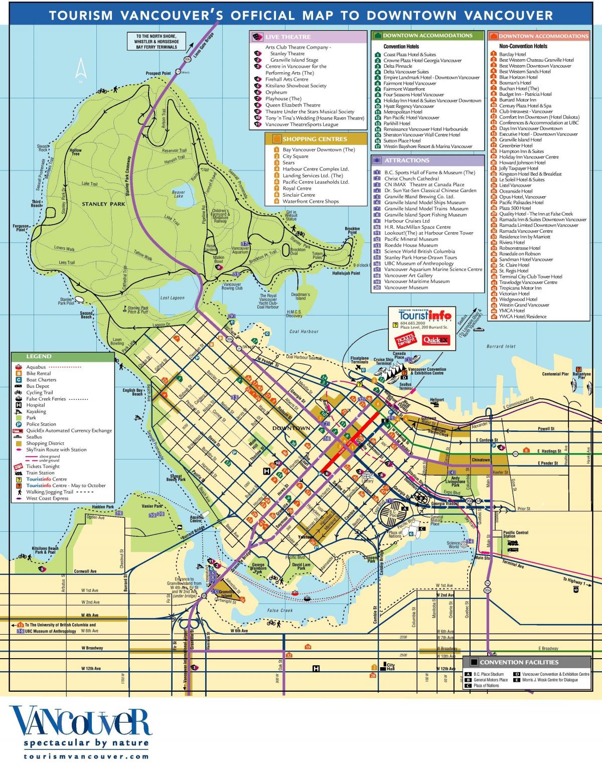 vancouver bc turistické mapy