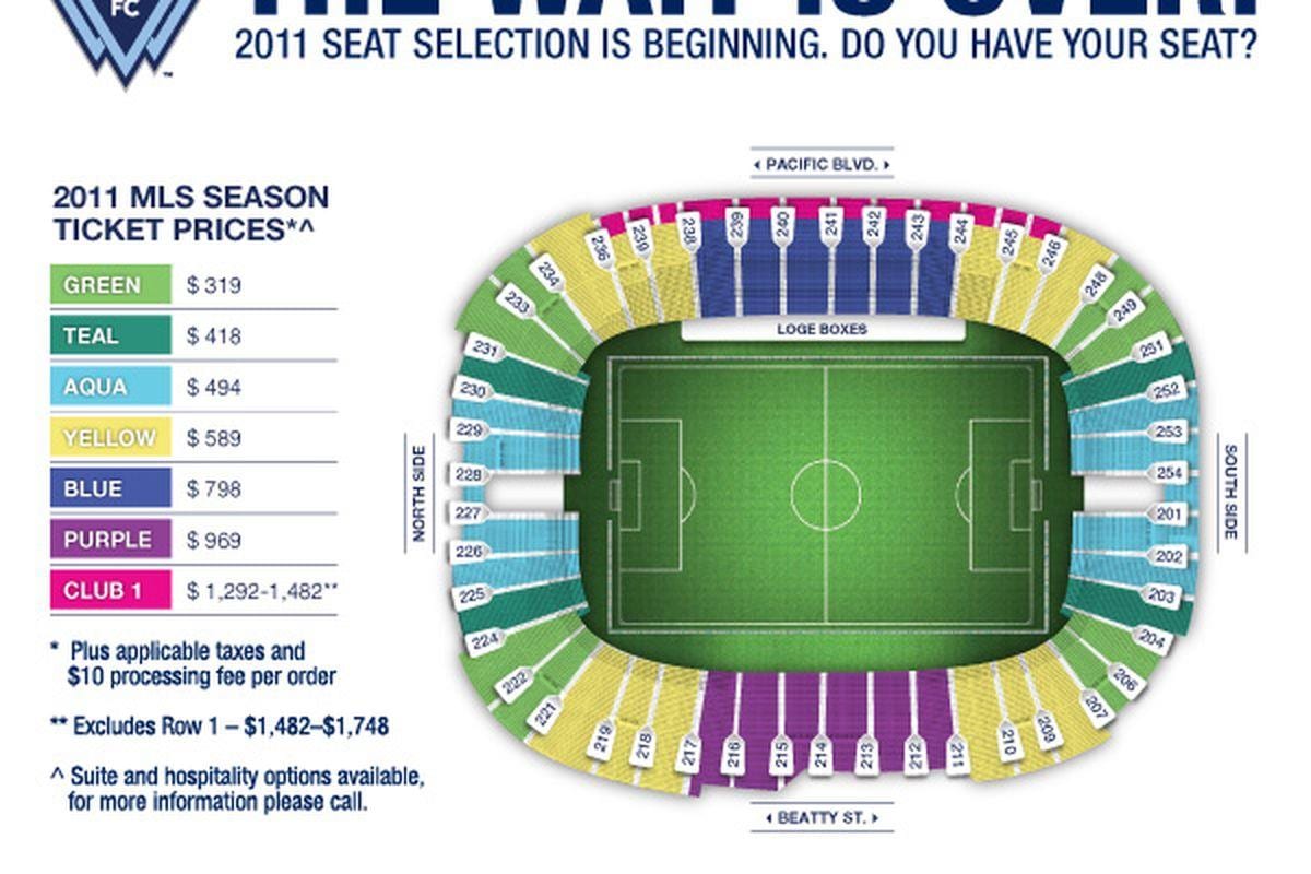 bc place stadium sedenie mapu