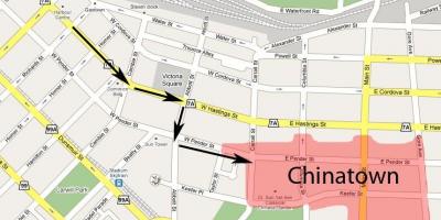 Mapa chinatown vancouver