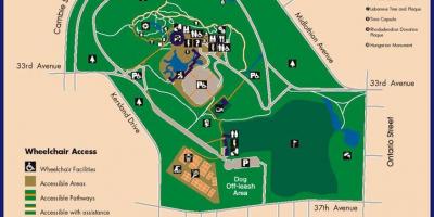 Mapa queen elizabeth park vancouver