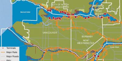 Mapa mesta north vancouver