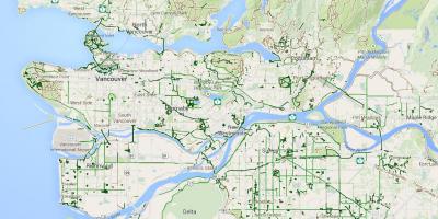 Mapa metro vancouver jazda na bicykli