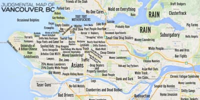 Odsudzujúci mapu vancouver