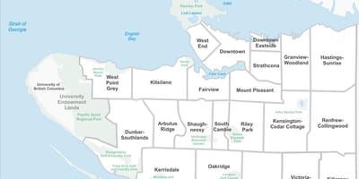 Vancouver nehnuteľností mapu