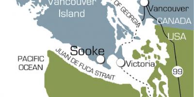 Mapa sooke vancouver island
