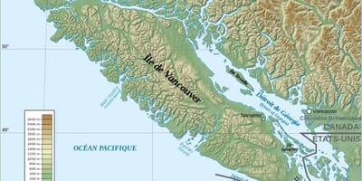Mapy topografické vancouver island