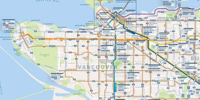 Mapu vancouver autobusových liniek