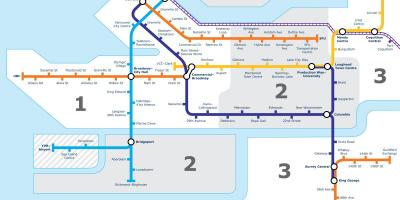 Vancouver bc verejná doprava mapu