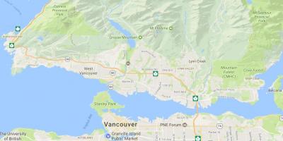 Vancouver island horách mapu