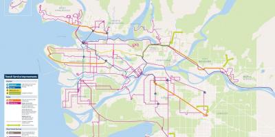 Vancouver tranzitného systému mapu