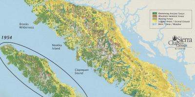 Dažďového pralesa vancouver island mapa