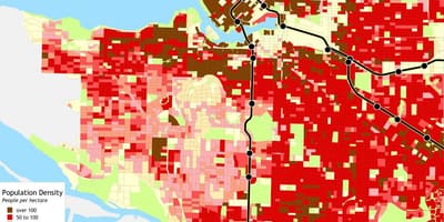 Mapu vancouver island hustota obyvateľstva