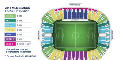 Bc place stadium sedenie mapu